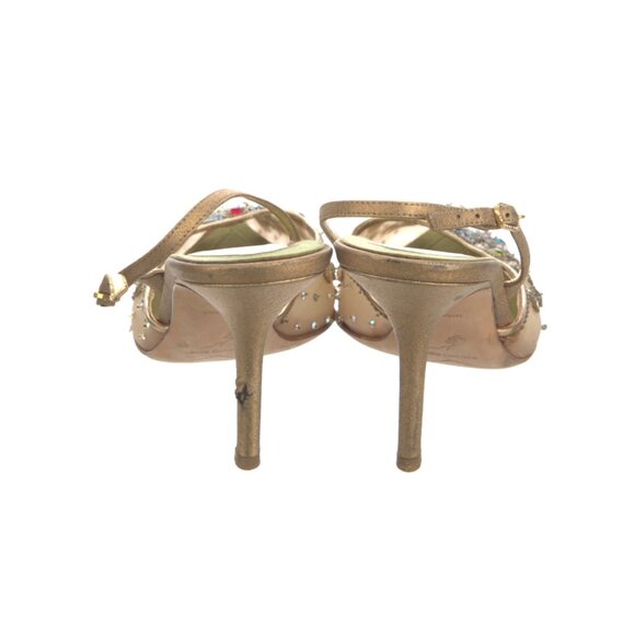 RARE RENÉ CAOVILLA Crystal Embellishments Slingback Pumps - Picture 4 of 9